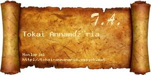 Tokai Annamária névjegykártya